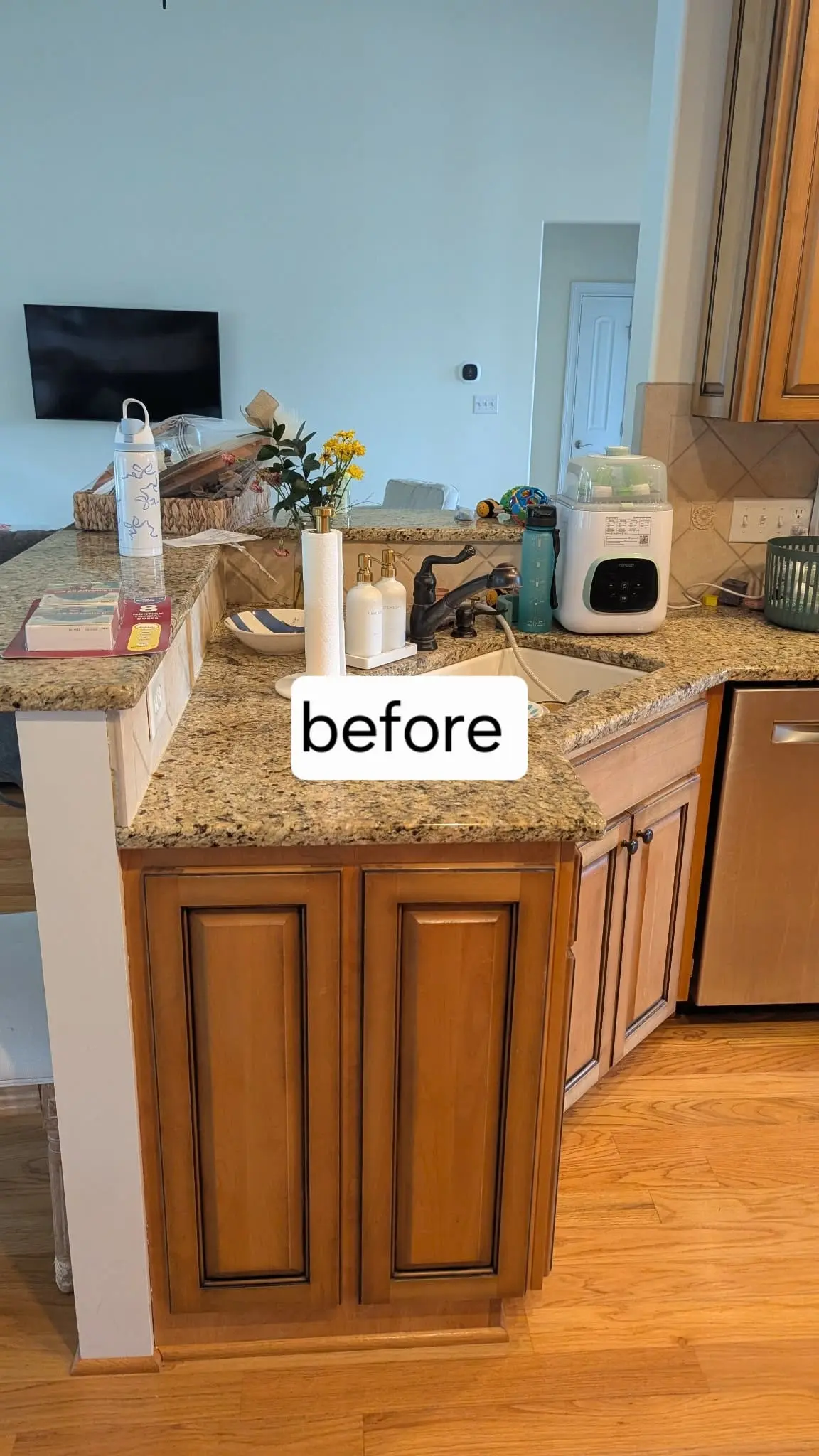 Kitchen cabinet transformation before photo 10
