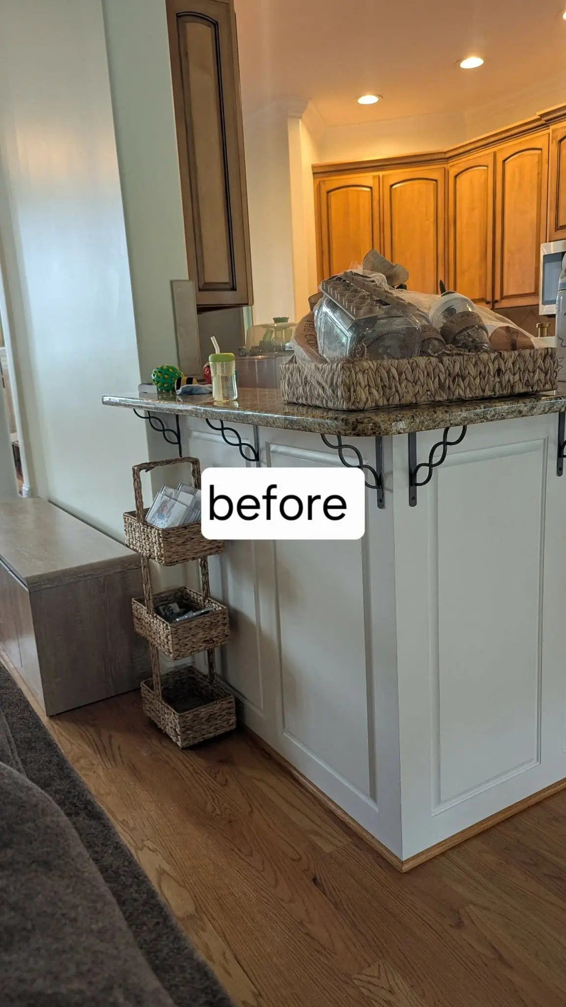 Kitchen cabinet transformation before photo 9